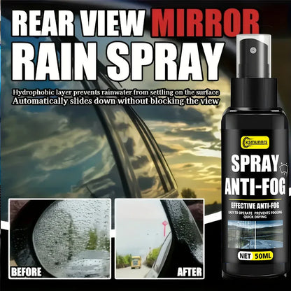Motorcycle Helmet Anti-Fog Spray 50ml - Prevent Fogging & Enhance Visibility