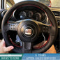 Leather Steering Wheel Cover for Seat Leon Mk2 Ibiza 2006-2008 Black