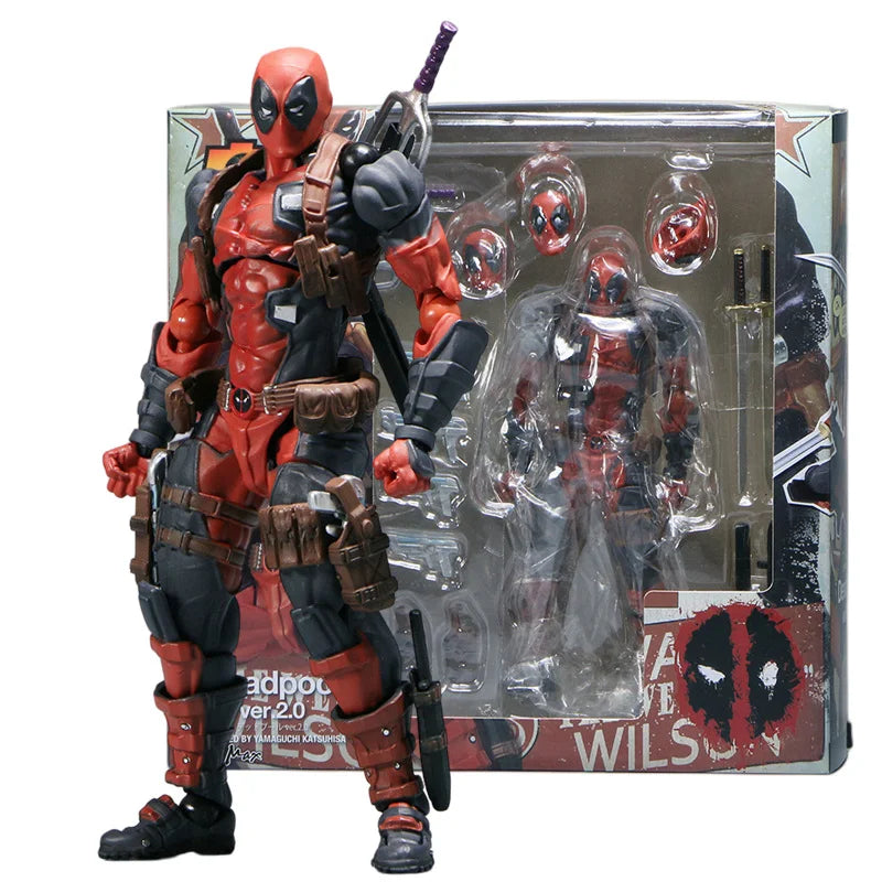 AMAZING YAMAGUCHI Deadpool 2.0 Grey Action Figure Mutants Joint Movable KAIYODO Wade SHF Model Movie Toys for Kids Gift-EXPROTAS