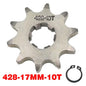 Chain 428# 17mm 20MM 10t 11T 12t 13T 14T 15t 16t 17T 18t 19T Motorcycle Sprocket