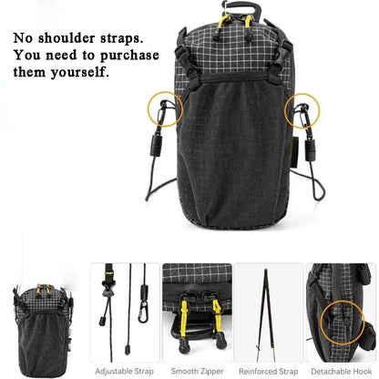 Backpack Shoulder Strap Phone Pouch Water-Resistant Bag for Hiking Camping