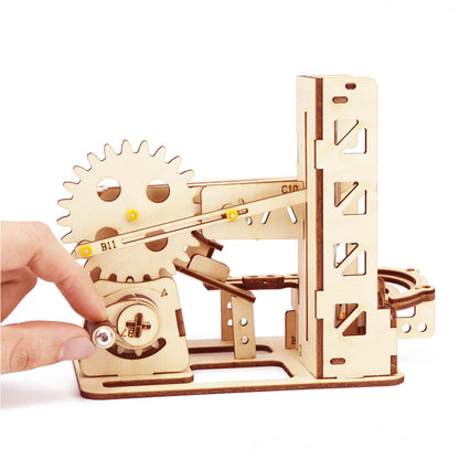 Spiral Marble Run 3D Wooden Puzzle for Adults & Teens DIY Model Building