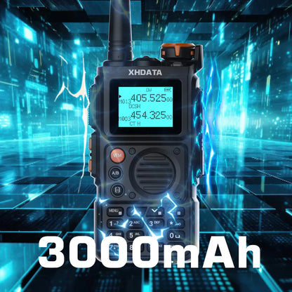 XHDATA E-100 UHF VHF Ham Radio Walkie Talkie Long Range Type-C Charging Frequency Clone - EXPROTAS