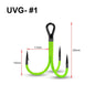 Flame Treble Hook Spinpoler UV Hi-Carbon Steel No 2-0 Fishing Tackle
