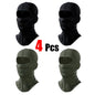 4Pcs Full Face Mask Balaclava Cycling Ski Motorcycle Warm Black Men