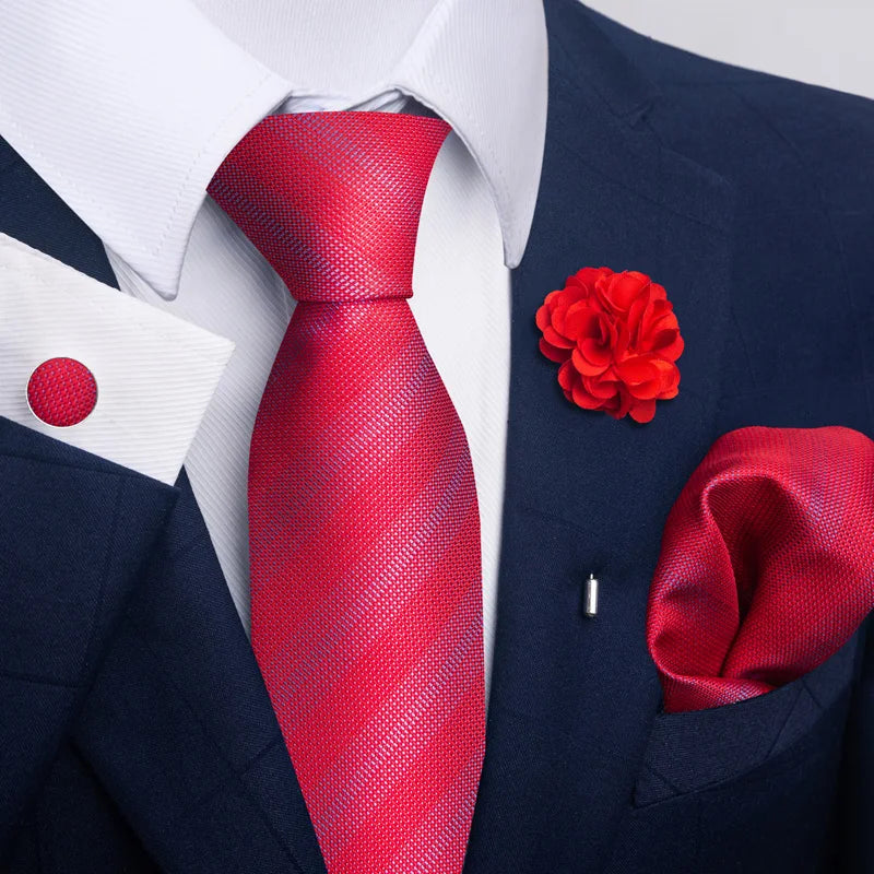 Men's Pocket Square Cufflink Tie Set Wedding Accessories by EXPROTAS