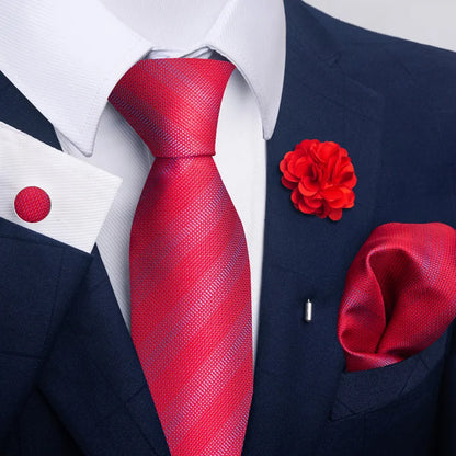 Men's Pocket Square Cufflink Tie Set Wedding Accessories by EXPROTAS
