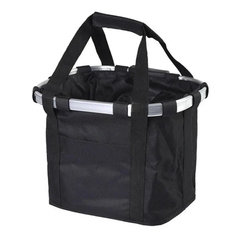 2-in-1 Bike Front Basket Pet Carrier Handlebar Bag Foldable 5KG Load MTB