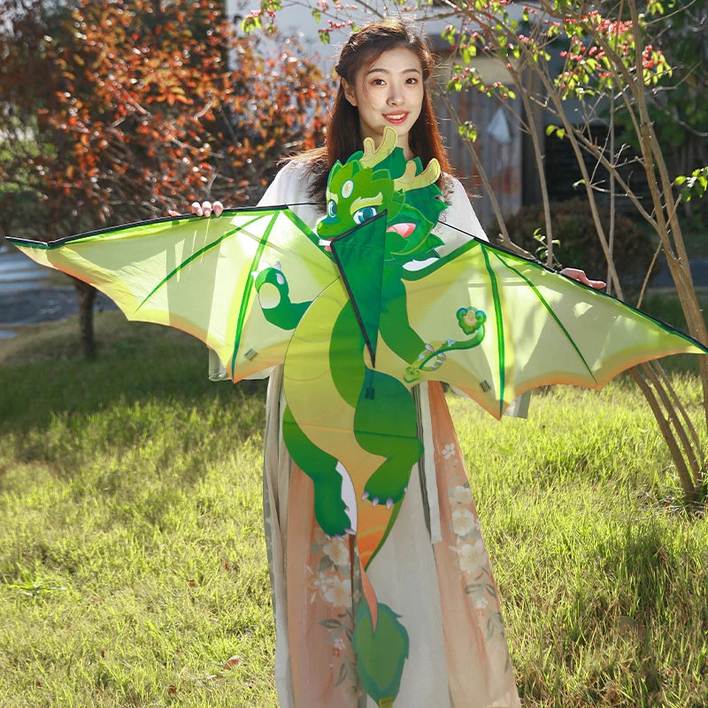 Yongjian Green Chinese Dragon Kite 50m Upgraded Cartoon Stunt Kite