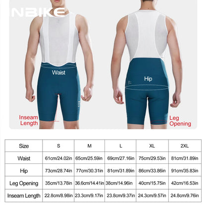 INBIKE Mens Cycling Bib Shorts 3D Padded MTB Road Bike Shorts with Pocket