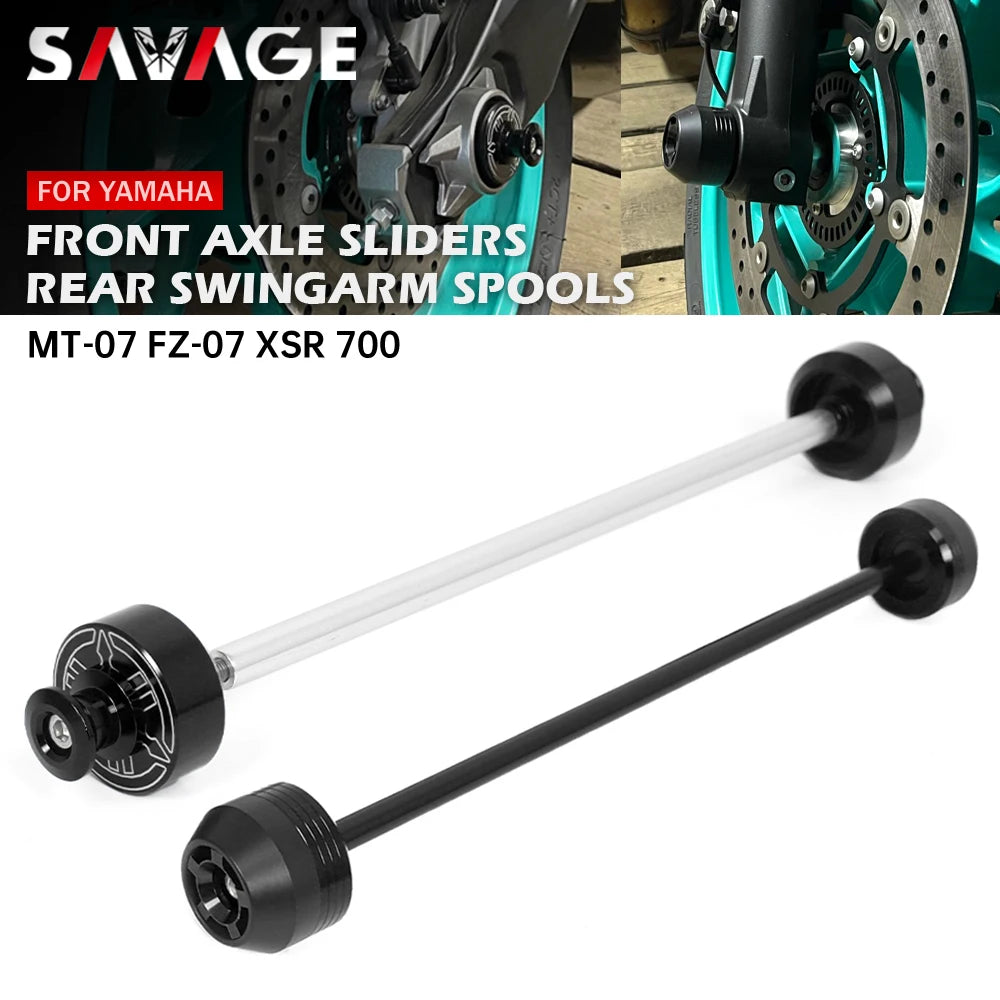 MT07 Front Axle Crash Slider For YAMAHA MT-07 FZ-07 XSR700 2014-2023 Motorcycle Rear Wheel Stand Screw Swingarm Spools MT FZ 07-EXPROTAS
