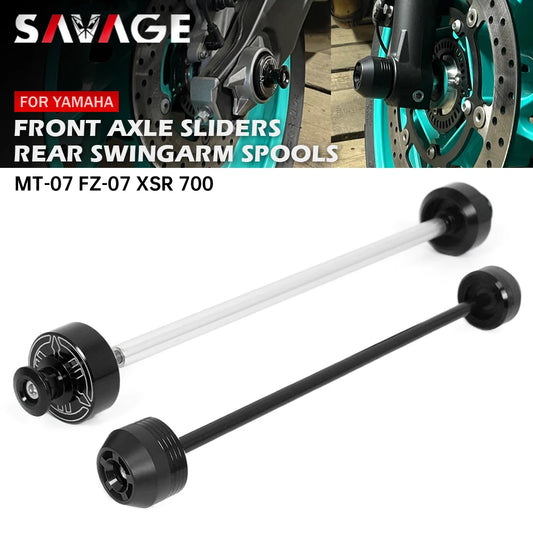 MT07 Front Axle Crash Slider For YAMAHA MT-07 FZ-07 XSR700 2014-2023 Motorcycle Rear Wheel Stand Screw Swingarm Spools MT FZ 07-EXPROTAS