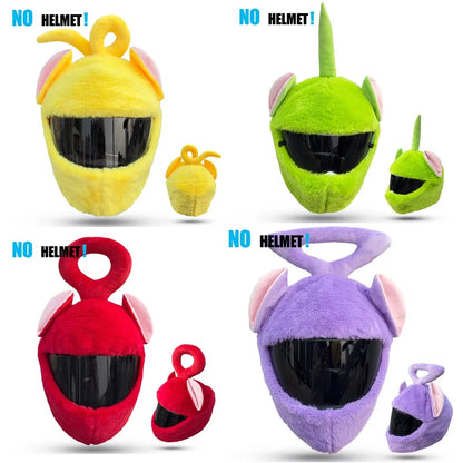 Protection Headgear Cover Plush Cartoon Helmet for Motorcycle Full Face