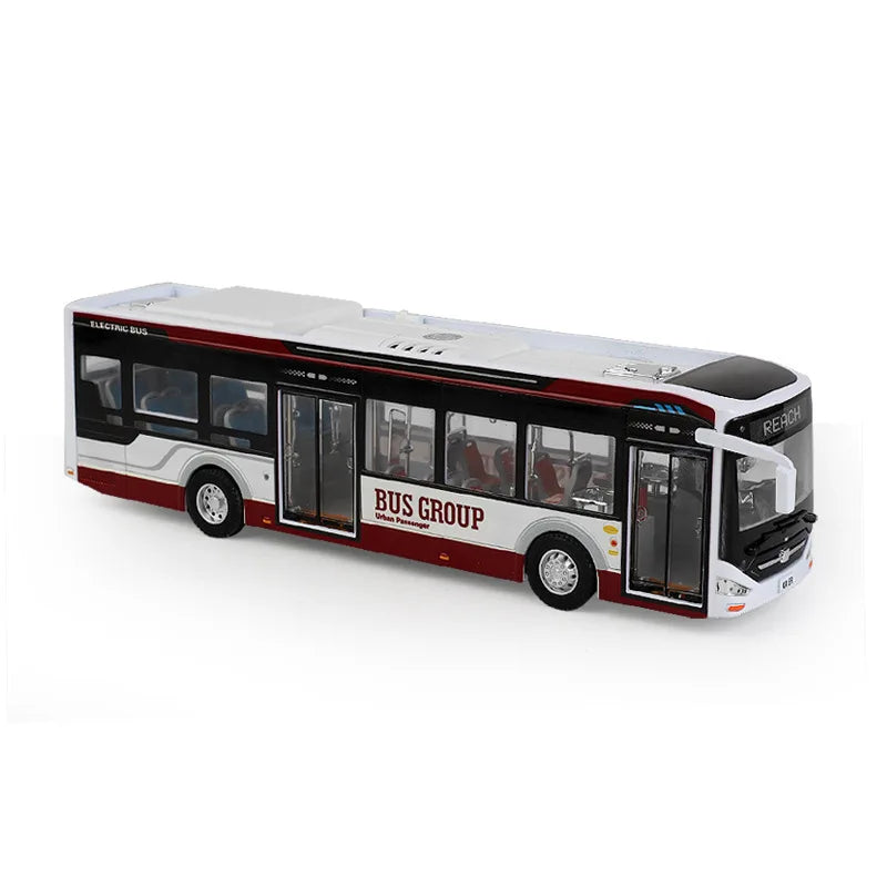 Sliding Sound Light Bus Model Alloy Toy for Kids Christmas Gift