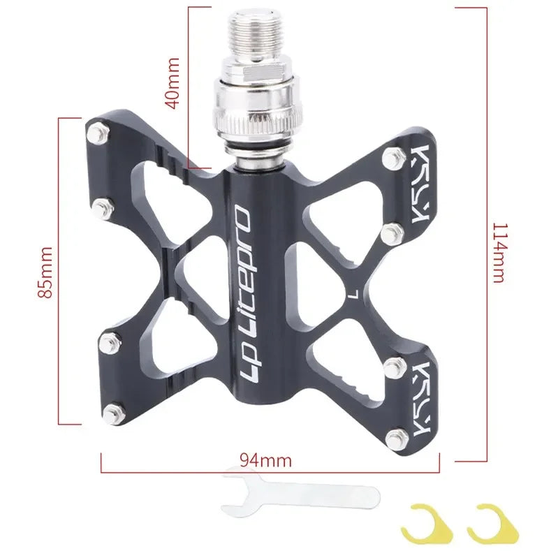 Litepro K5 Quick Release Folding Pedals Aluminum Ultralight Sealed Bearings - EXPROTAS
