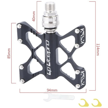 Litepro K5 Quick Release Folding Pedals Aluminum Ultralight Sealed Bearings - EXPROTAS