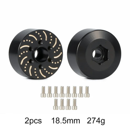Brass 12mm Hex Wheel Weights Brake Disc Adapters for 1.9 2.2 RC Crawler