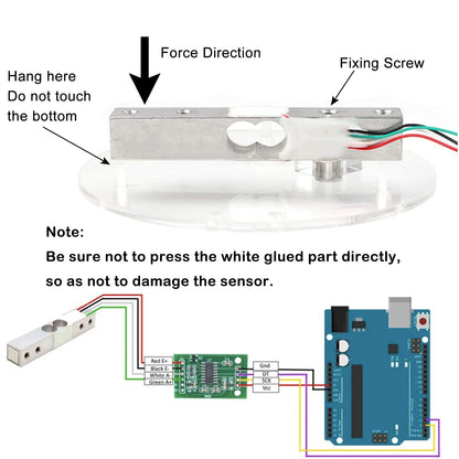 Load Cell Weight Sensor 1KG 2KG 3KG 5KG 10KG 20KG HX711 Module Weighing Scale