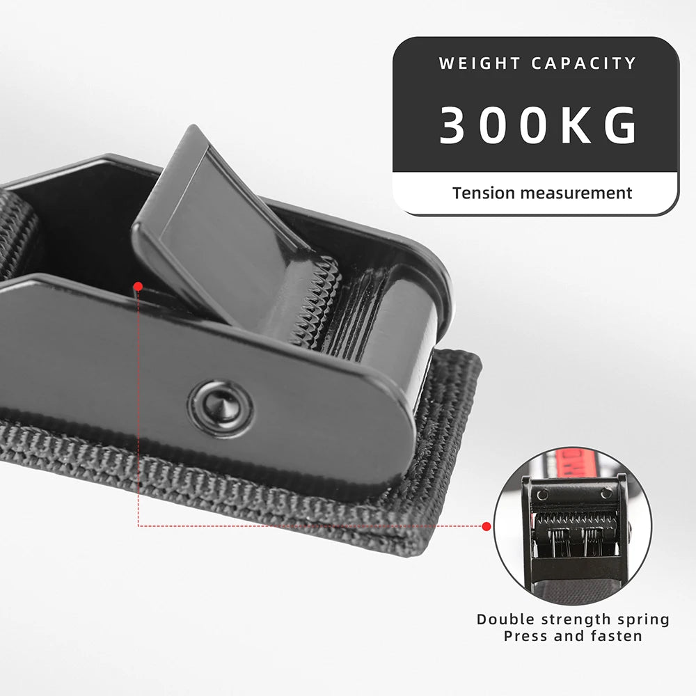 Motorcycle Tie-Down Strap Rhinowalk 2.5m Cam Buckle Cargo Luggage Belt