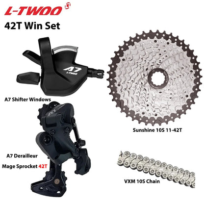 LTWOO A7 1x10 MTB Drivetrain Kit Shifter Rear Derailleur Cassette Chain - EXPROTAS