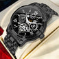 UTHAI L93 Watch For Men Trendy High end Light Luxury Versatile Quartz Watches Waterproof Roman Hollow Male's Clock Watch-EXPROTAS