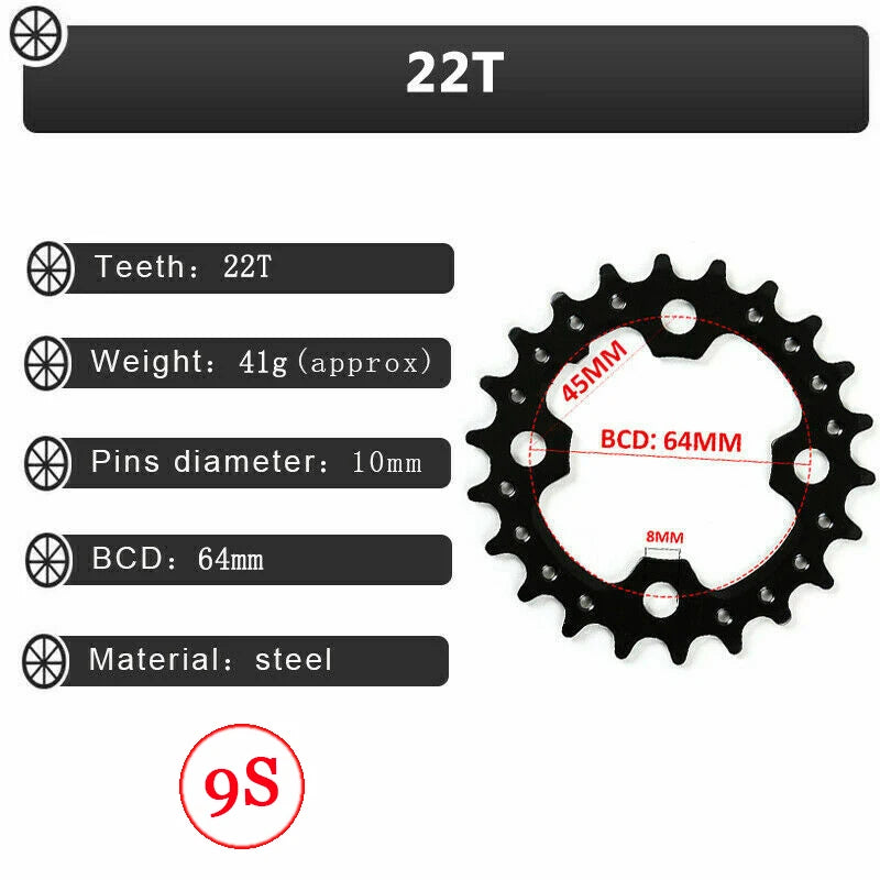 MTB Bike Chainring BUCKLOS 104BCD 64BCD 9/10 Speed SRAM SLX XT
