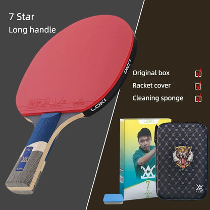 Loki E-Series Table Tennis Racket Professional Carbon Blade Ping Pong Racket Paddle High Elastic Rubber-EXPROTAS