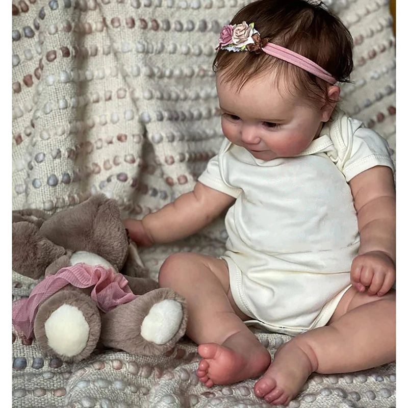 Maddie Whole Silicone Vinyl Doll 20 Inch Girl Painted Newborn Baby Doll With Rooted Hair For Kid's Christmas Gift Muñecas Reborn-EXPROTAS