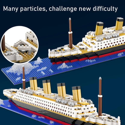 Building Block Titanic Model Toy 2288 Pieces Construction Cruise Ship