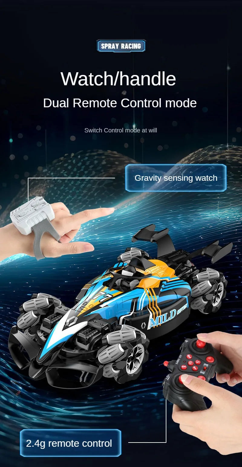 ZWN F1 RC Drift Car With Music Led Lights 2.4G Glove Gesture Radio Remote Control Stunt Cars 4WD Electric Children Toy vs Wltoys-EXPROTAS