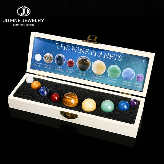 Planets Ball Solar Natural Crystal Sphere Gemstone Galaxy Model
