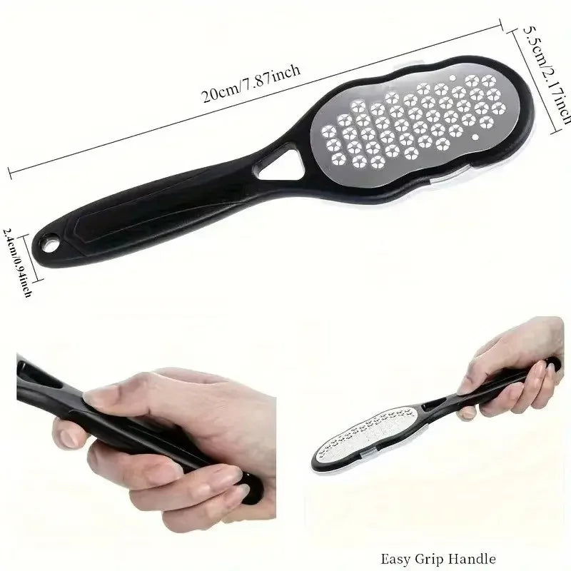 Stainless Steel Foot File Coarse Fine Grit Pedicure Callus Remover