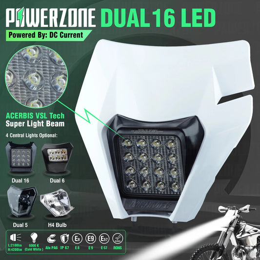 POWERZONE LED Headlight for KTM EXC XCF SX-F SMR Enduro Dirt Bike 2014-2023