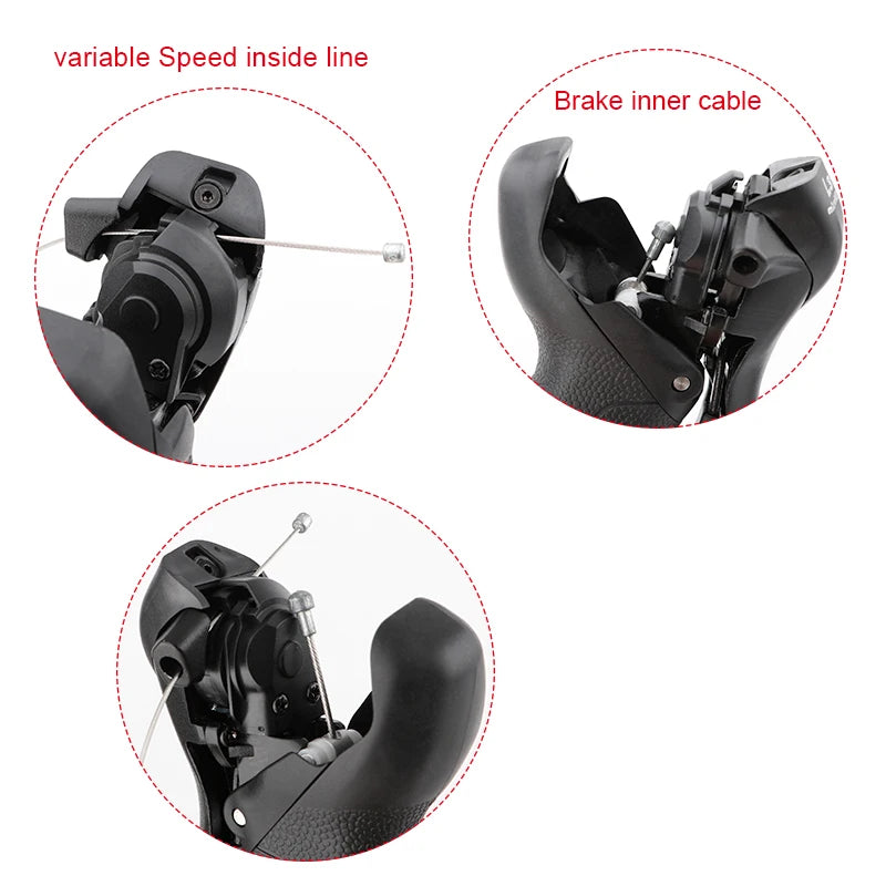 MicroNEW Road Bike Shifter 3x7 3x8 3x9 3x10 Speed Brake Levers Bicycle 2x7 2x8 2x9 2x10 Speed Front Derailleur For Shimano-EXPROTAS