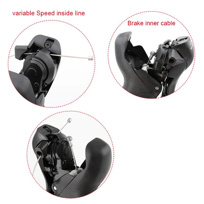 MicroNEW Road Bike Shifter 3x7 3x8 3x9 3x10 Speed Brake Levers Bicycle 2x7 2x8 2x9 2x10 Speed Front Derailleur For Shimano-EXPROTAS