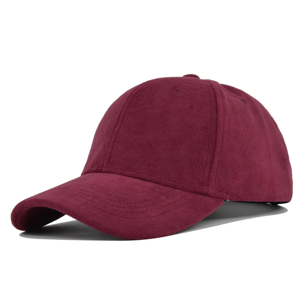 Men Women Suede Baseball Cap Retro Snapback Autumn Winter Hip Hop Hat