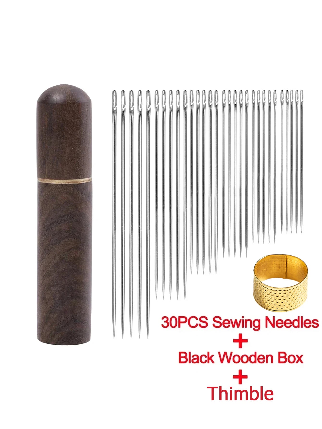 30Pcs Stainless Steel Blind Sewing Needles Self Threading for Elderly DIY