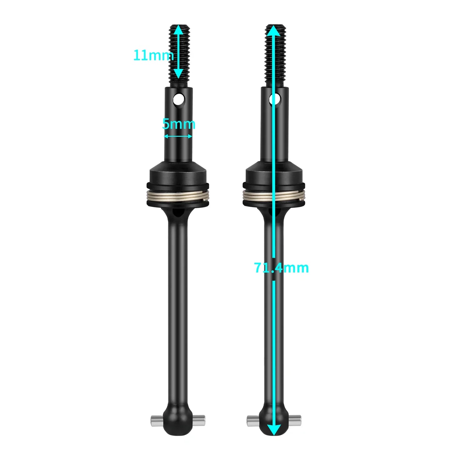 2PCS 1/10 RC CVD Drive Shafts for Tamiya TT01 TT02 TC01 Drift Cars