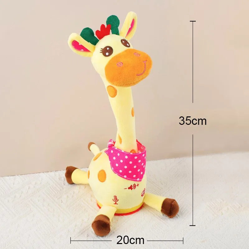 Dancing Talking Giraffe Toy Plush with 10 Songs Adjustable Volume Repeating