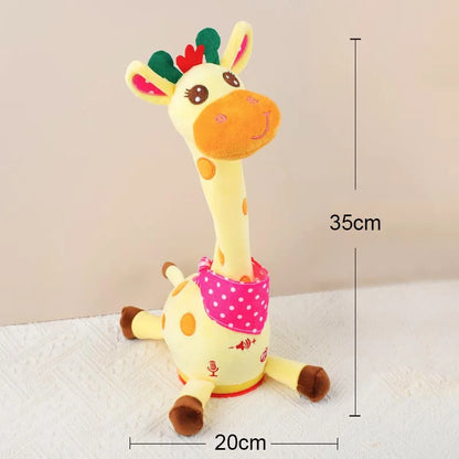 Dancing Talking Giraffe Toy Plush with 10 Songs Adjustable Volume Repeating