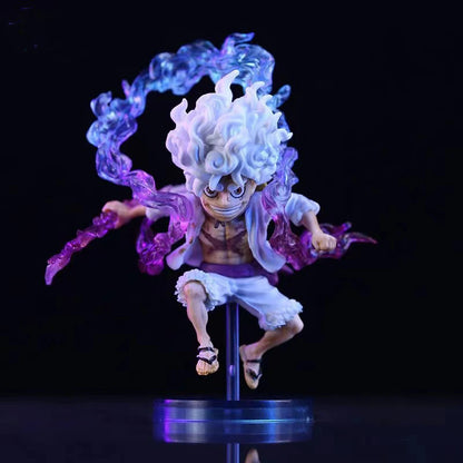 One Piece Luffy Gear 5 Mini Figure 10cm Sun God Nika Collector Model