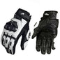 Biker Leather Gloves Motorcycle Black Carbon Fiber Protective Gear