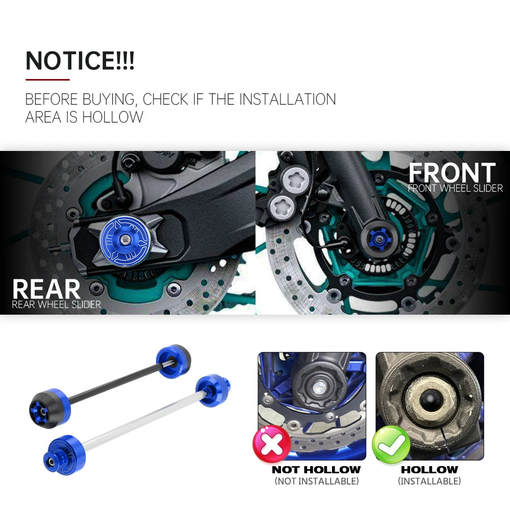 MT07 Front Axle Crash Slider For YAMAHA MT-07 FZ-07 XSR700 2014-2023 Motorcycle Rear Wheel Stand Screw Swingarm Spools MT FZ 07-EXPROTAS