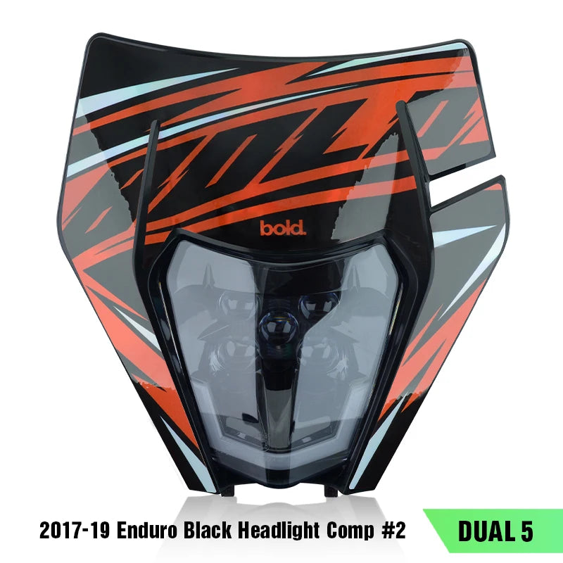 PowerZone Motorcycle  Headlight Headlamp Head Light Supermoto Fairing For KTM EXC SXF MX Dirt Bike Enduro  Headlight - EXPROTAS
