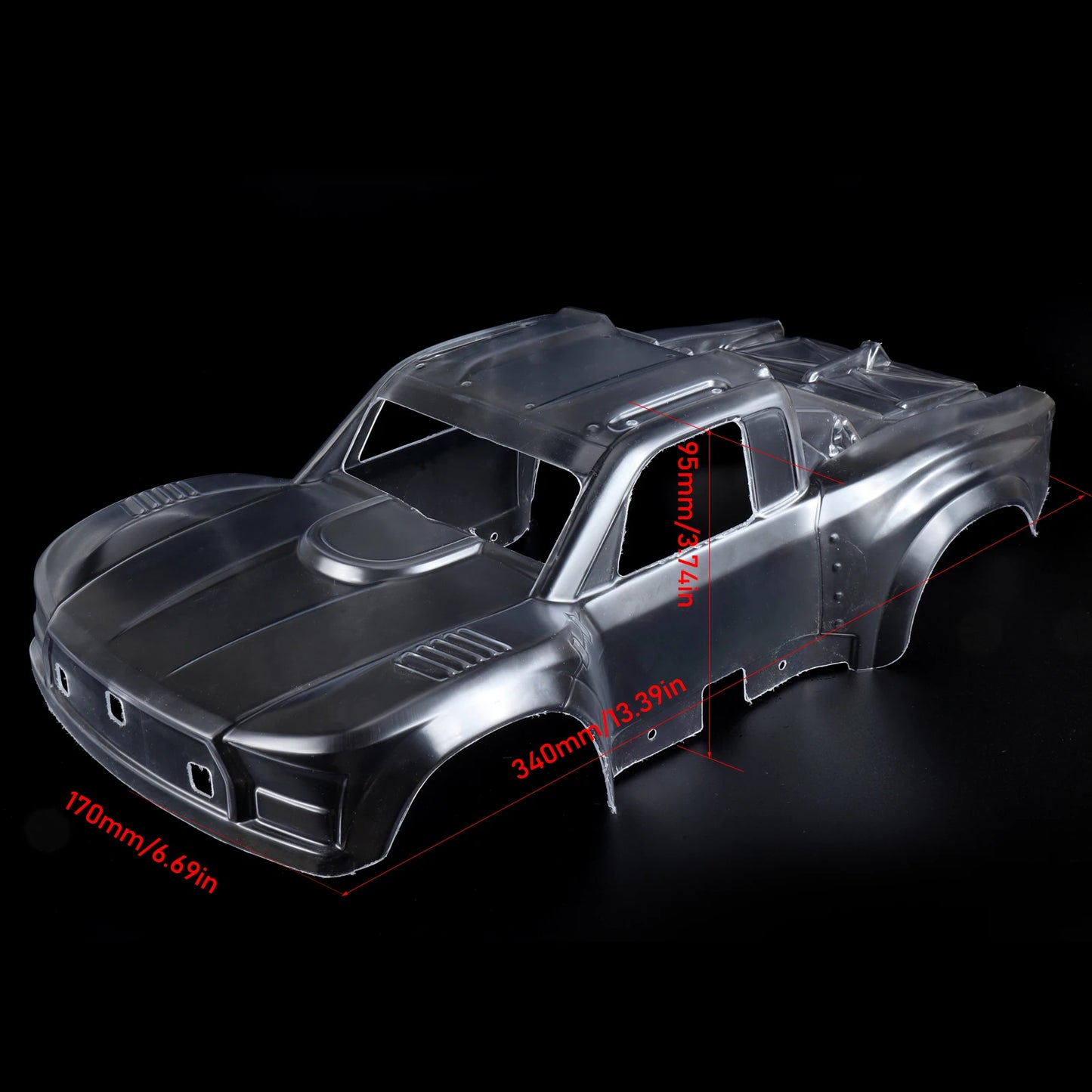HooCrawler 1/14 Pre-Cut Clear Pickup Body Shell Kit Arrma Mojave Grom RC Truck