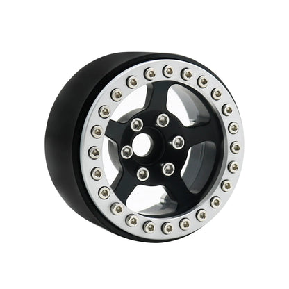 Universal 1/10 RC Crawler 1.9" Beadlock Wheels Aluminum 5-Spoke