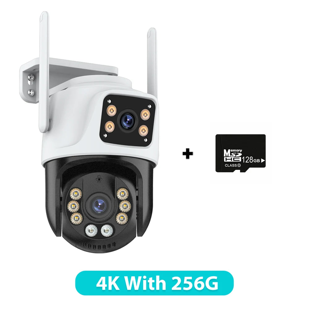 Three Lens PTZ IP Camera Outdoor 6K HD Three Screen WiFi Security Camera Auto Tracking 4K Dual Len Wirelss CCTV Camera iCsee-EXPROTAS