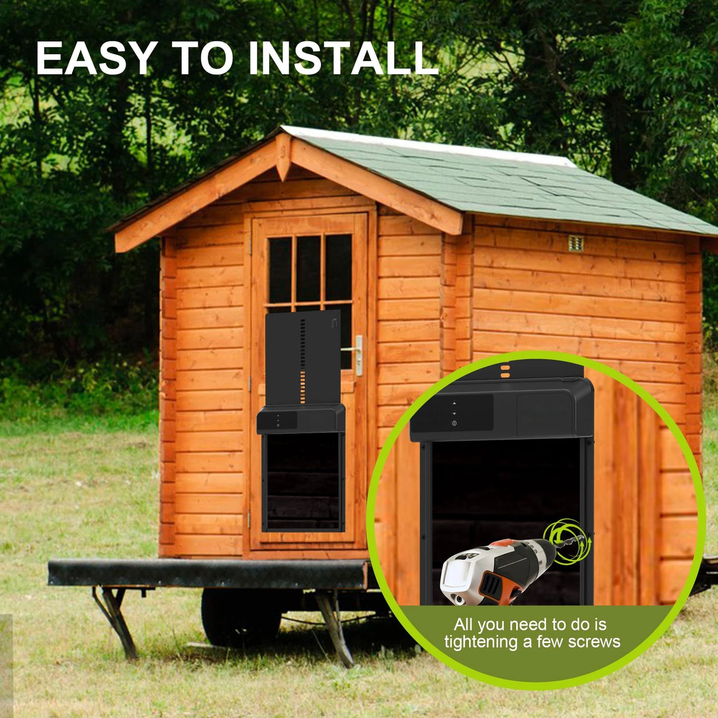 Auto Chicken Coop Door | Timer-Operated Cage Opener with Anti-Pinch Safety