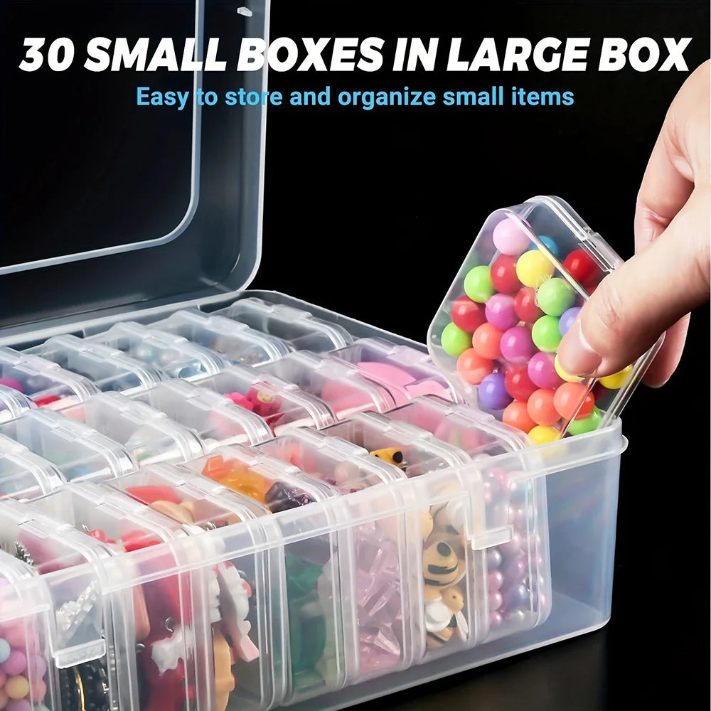 Storage Box for DIY Diamond Painting Nail Art Rhinestone Organizer 10 Grids
