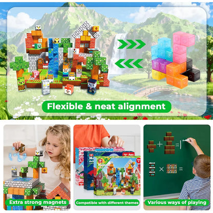 300PCS Magnetic Building Block Toy Educational Kids Construction Set